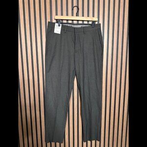 New Haggar Dress Pants 34 x 32 Mens Gray Slim Straight Super Flex Waistband
